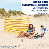Yello Beach & Camping Windbreak 8 Pole Sun Shelter 150 x 462 cm Orange Stripe view 3