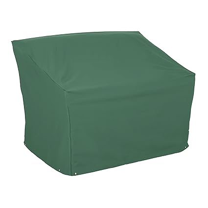 Classic Accessories Atrium Patio Bench Cover - Weather/Water Resistant Patio Set Cover with UV Protection, Large, Green (55-438-041101-11)