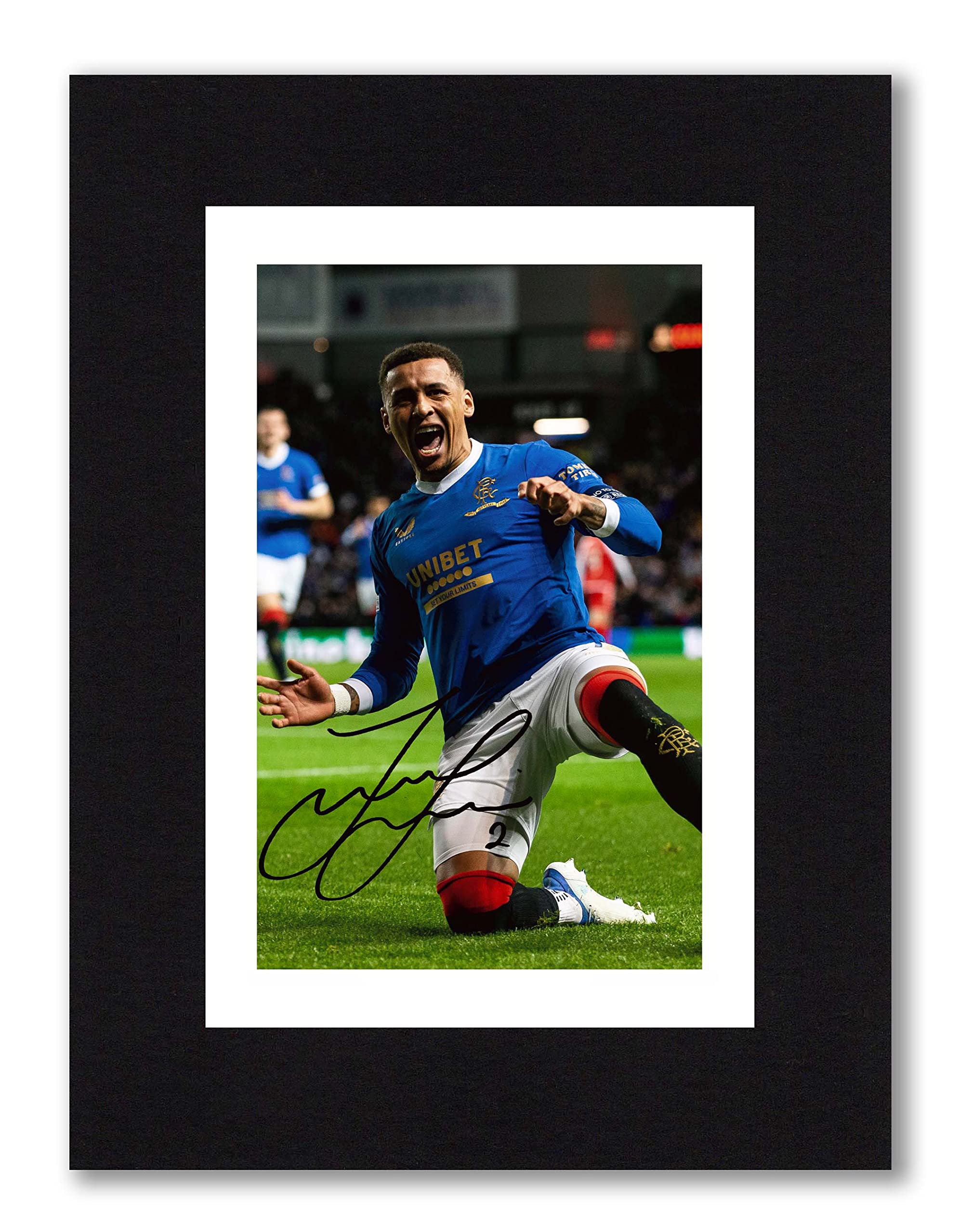 James Tavernier Signed 8x6 Inch Mounted Photo Print Pre Printed Signature Rangers Autograph Gift, Ready To Be Framed