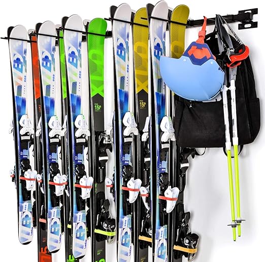 ElevenII Skihalter Ski-Wandhalterung Für die Lagerung von bis zu 10