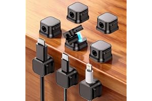 6PCS Cable Organizer, Management Tool for Tidy Wires, Practical Holder for Home Office Desk Use(Black)