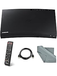 Samsung BD-J5100 Curved Blu-Ray Disc Player with Remote control, HDMI Cable and FiberTique Cleaning Cloth