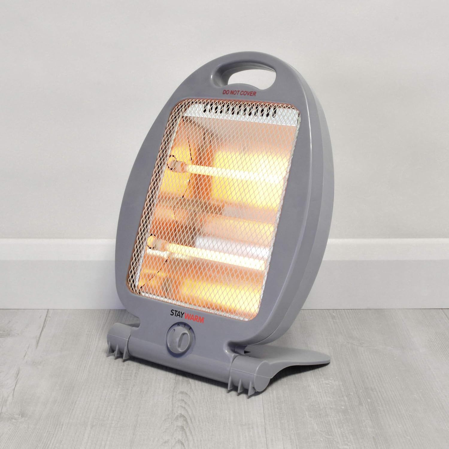 STAYWARM 800w 2 Bar Quartz Heater with 2 Heat Settings / Safety Tip-over Switch / Wide Angle Heat Reflector / Carry Handle - Image 4