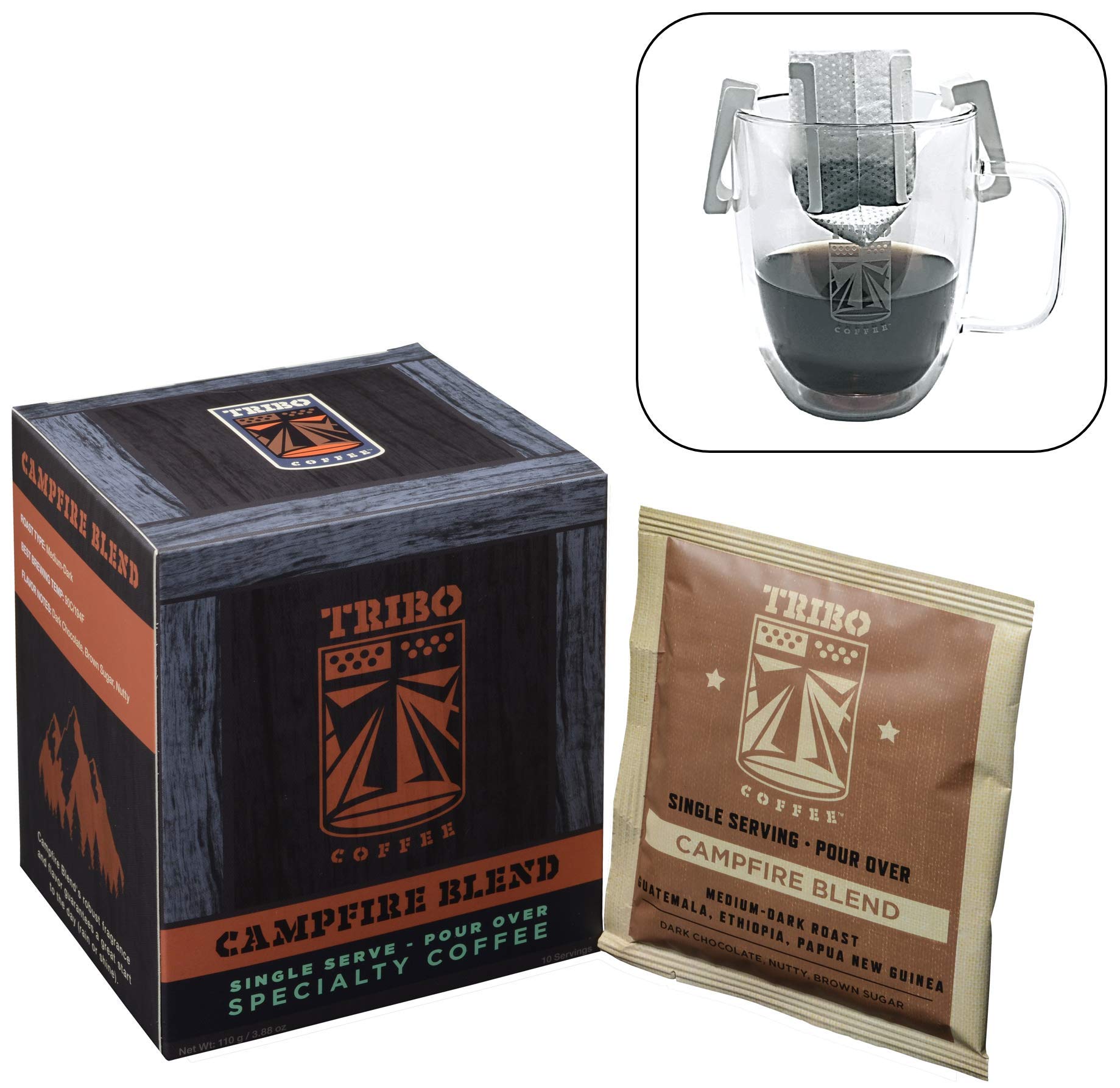 TRIBO COFFEE SingleServe Portable Pour Over Drip Coffee Specialty Grade