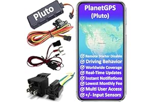 PlanetGPS (Pluto) - Wired GPS Tracker for Car + Kill Switch Immobilizer (Relay Included) + PTO Monitoring for Tow Trucks Vehi