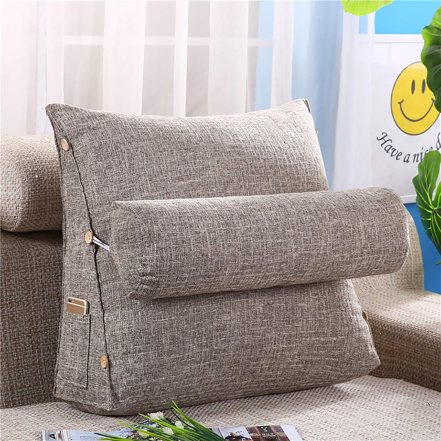 Wedge Shaped Back Support Pillow,Backrest Lumbar Pillow Bed Rest Cushion For Reading Gaming Wedge Shaped Back Support Pillow,Backrest Lumbar Pillow Bed Rest Cushion For Reading Gaming