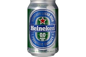 Heineken 0.0% Non-Alcohol, Alcohol Free Beer, Great Taste, Zero Alcohol, 11.2 Fl Oz | Case of 24 Cans