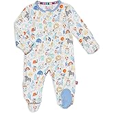 Magnetic Me Boys Modal Magnetic Baby Footie Pajamas | Silky Soft Modal Fabric | Baby Sleepers Available in Sizes PRE - 24M