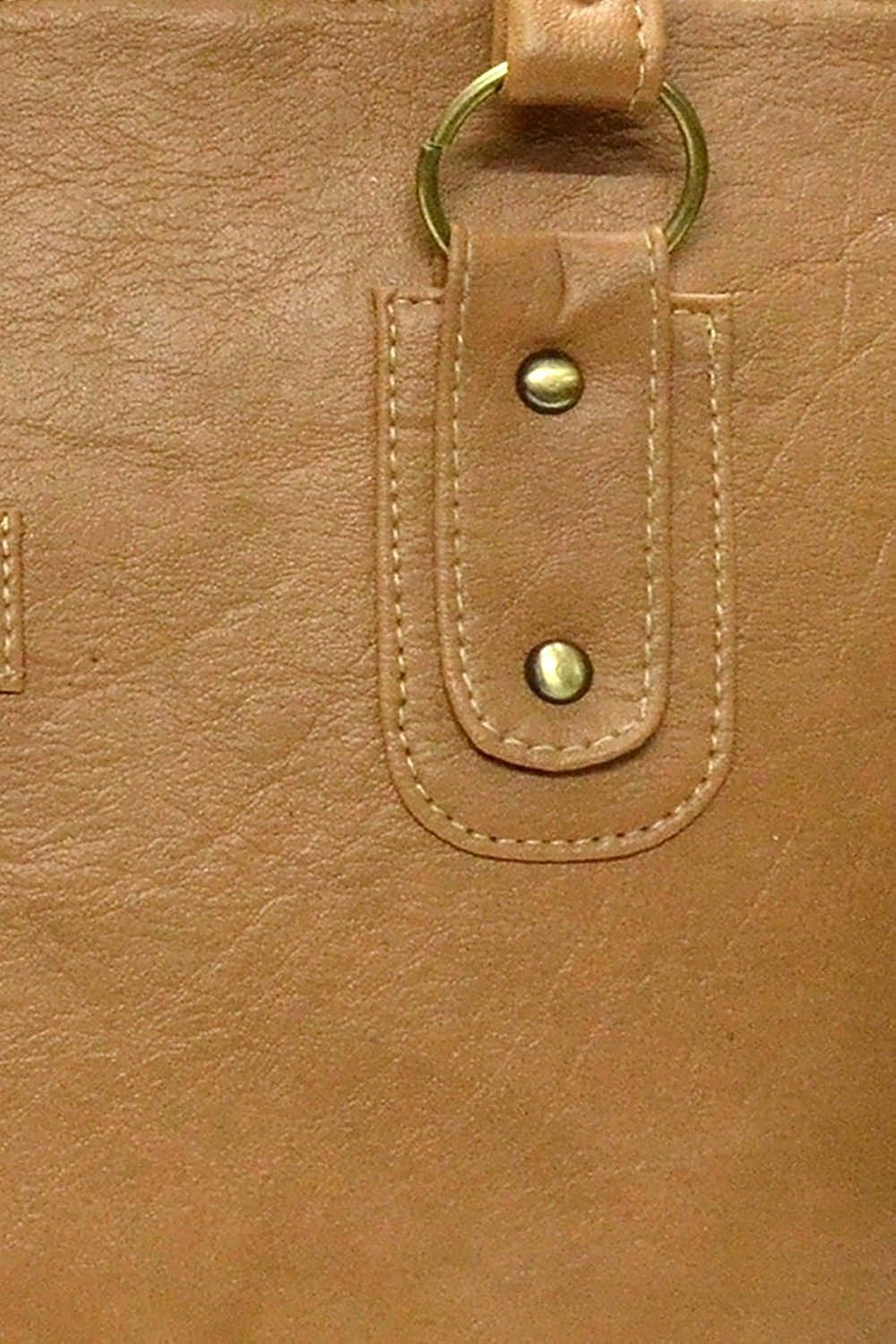 pynk fashion women's leather handbag (tan)