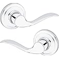 Kwikset Ladera Interior Door Handle - Reversible Polished Chrome Lever For Closets & Hallways