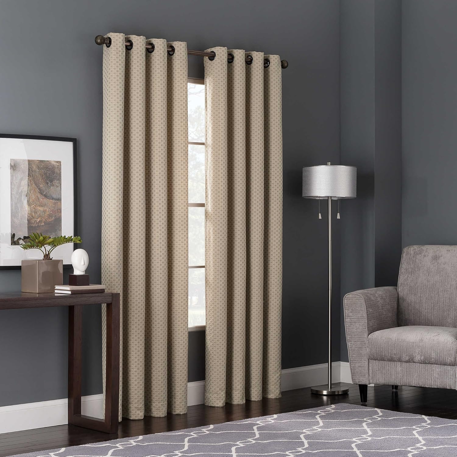 Amazon Com Bianca 95 Inch Window Curtain Panel In Wheat Home