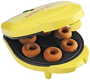 Babycakes DN-6 Mini Doughnut Maker, Yellow, 6 Donut