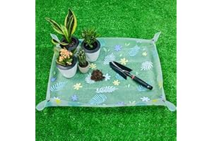 HERDA 40.2" Large Repotting/Potting Soil Mat for Indoor Plants,Thicker Potting Tray for House Plants, Succulents,Cactus, Pots, Soil,Bonsai Tool,Gardening Accessories Plant Lovers Gifts(40.2" x 29.1",Clear)