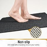 HITSLAM Shower Mat Non Slip 60 x 40 cm Loofah Drain Quick Drying Black view 2