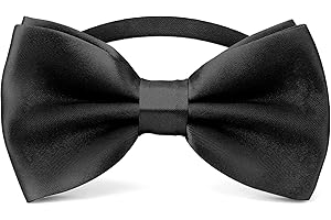 Bluckincle Bow Ties for Men,Mens Bow Tie,Black Ties for Men,Black Tie Adjustable Solid Color Pre-tied for Boy Party Wedding