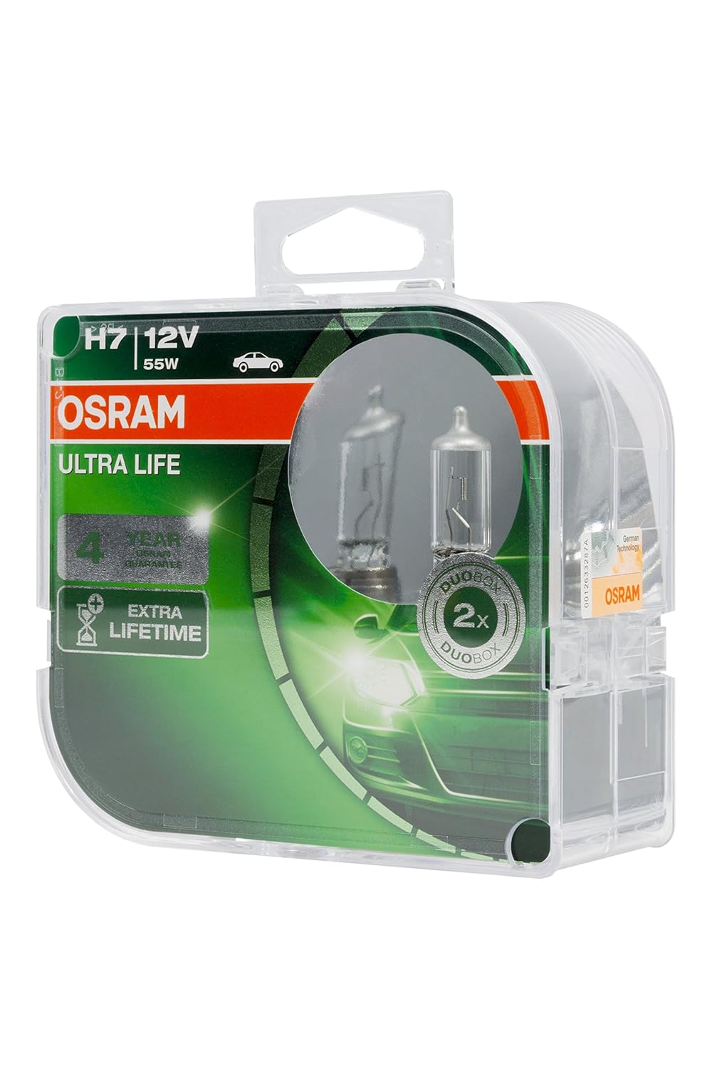 2x Ford Focus MK3 H7 Genuine Osram Ultra Life High Main Beam Headlight