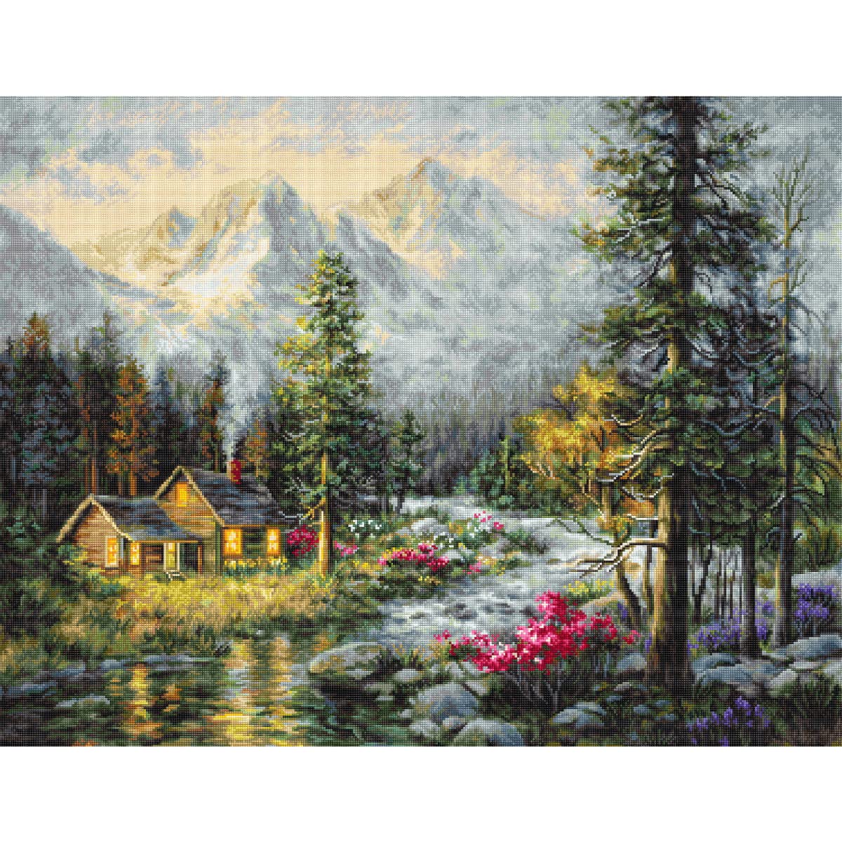 LUCAS-S Chalet Tapestry Set, Counted Pattern, 37.5 x 29 cm