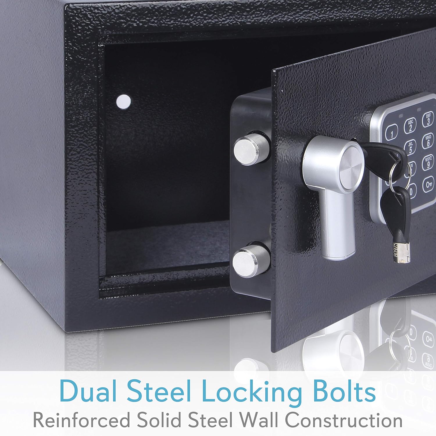 SereneLife Safe Box, Safes and Lock Boxes, Money Box, Safety Boxes for Home, Digital Safe Box, Steel Alloy Drop Safe, Includes Keys: Home & Kitchen