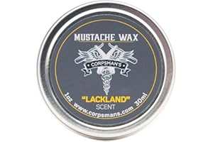 Corpsman's MUSTACHE WAX | Beeswax-based | Four Different Scents | 1 ounce (Lackland)
