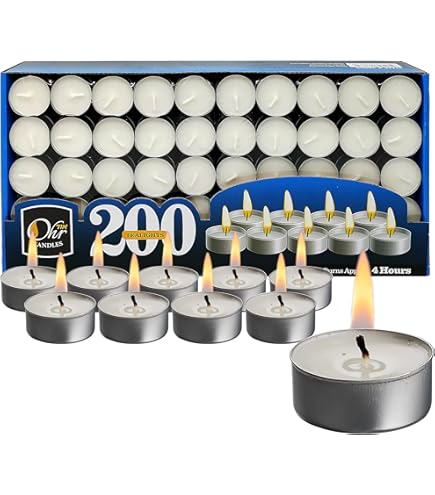 Neironim Kerzen 72 Stück - Shabbat Kerzen 5 Stunden Brenndauer