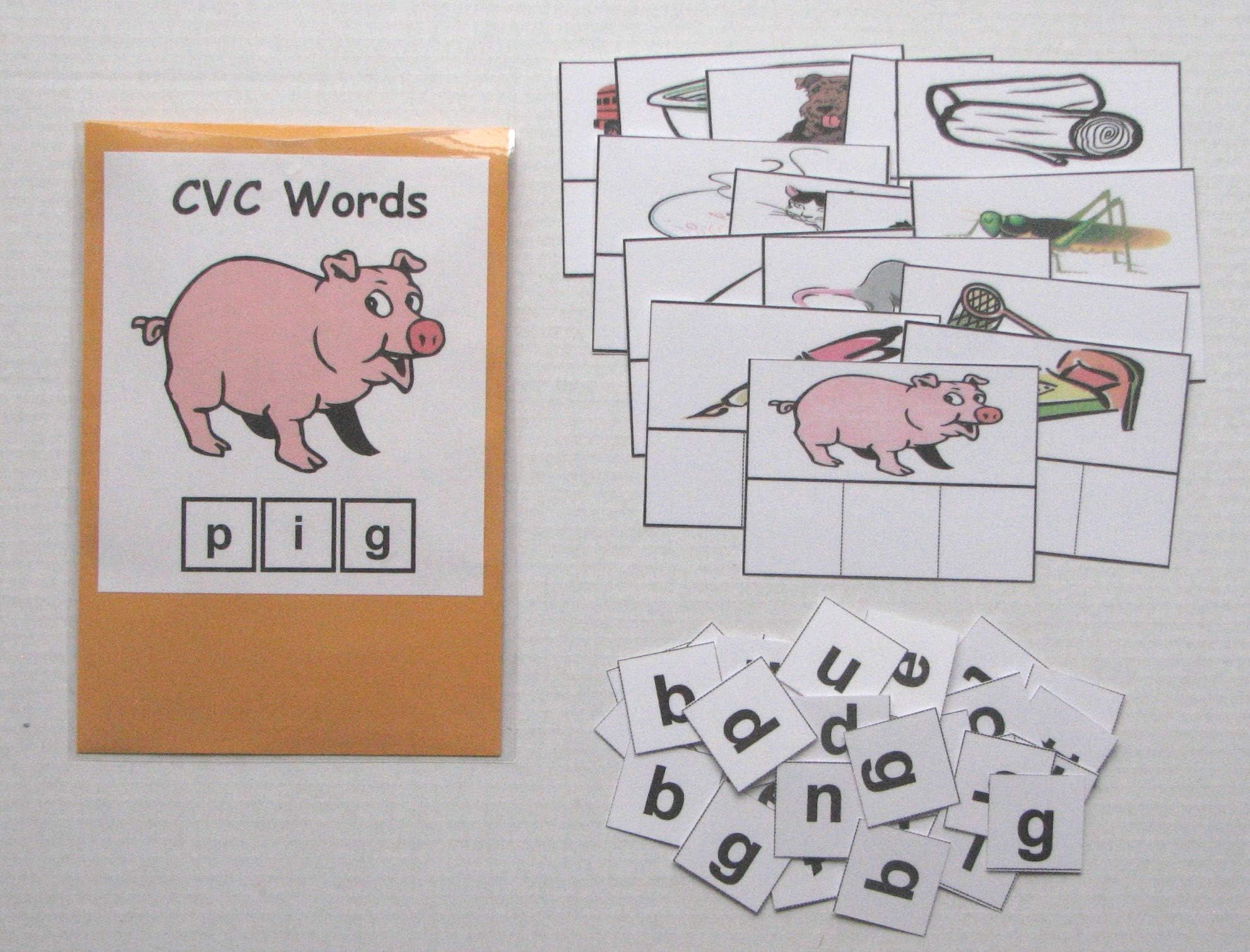 Teacher Made Literacy Center Educational Resource Game CVC Words