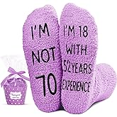 HAPPYPOP 65TH Birthday Gifts for Women - 61 62 63 64 65 66 67 68 69 70 Birthday Socks in Purple