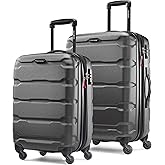 Samsonite Omni PC Hardside Expandable Luggage with Spinner Wheels, Black, 2-Piece Set (20/24)
