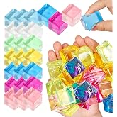Sensory Toys 24 Pcs Cube Squishy Fidget Stress Toys for Adults Kids | Mini Ice Cube Squishy Toys Anxiety Stress Relief Hand Therapy Sensory Squishy Ball Classroom Prize Box Toys 