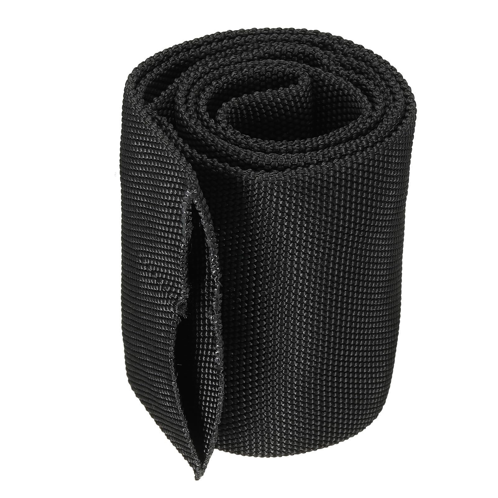 PATIKIL 2.4" Dia 3.3FT Nylon Protective Hose Sleeve, Cable Cover Sheath Protection for Welding Tig Torch Hydraulic Hose, Black