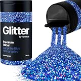 Hemway Holographic Sapphire Blue Glitter Shaker 130g Chunky Resin Epoxy