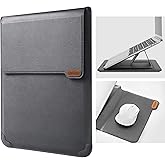 Nillkin Laptop Sleeve 13 inch (3-in-1), MacBook Sleeve with Adjustable Stand & Mouse Pad, 2 Stand Modes, 13 inch Laptop Case, Slim MacBook Accessories for Samsung/Surface/Chromebook/HP 12-14'', Gray