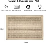 FUKUMARU Cat Scratcher Mat 40x60 cm Natural Sisal Cream view 2