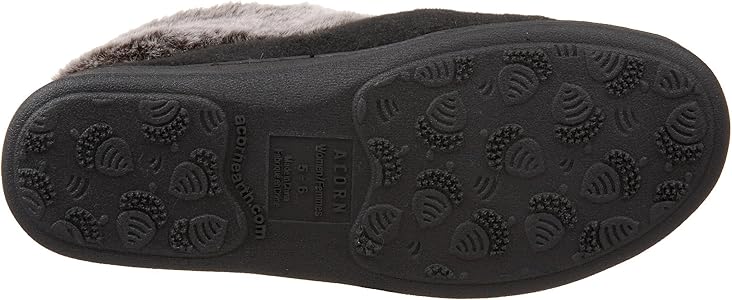 acorn faux chinchilla collar slipper