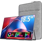VisionOwl Large Portable Monitor 18.5-Inch 1080P FHD 100Hz Refresh Rate Laptop Monitor, 125% sRGB, IPS Panel, USB-C & HDMI for Laptop, PC, Mac, PS5, Xbox, Built-in Kickstand, Speakers, VESA Mountable