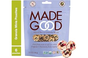 MADE GOOD MadeGood Mixed Berry Granola Minis, USDA Certified Organic, Gluten Free & Non-GMO, 3.5 Oz (Pack of 6)