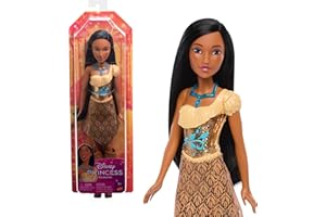 Mattel Disney Princess Pocahontas Doll in Sparkling Fashion with Removable Skirt, Necklace and Shoes, Posable & Collectible, Inspired by Movie