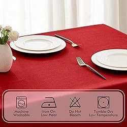MIULEE Christmas Red Thick Polyester Linen
