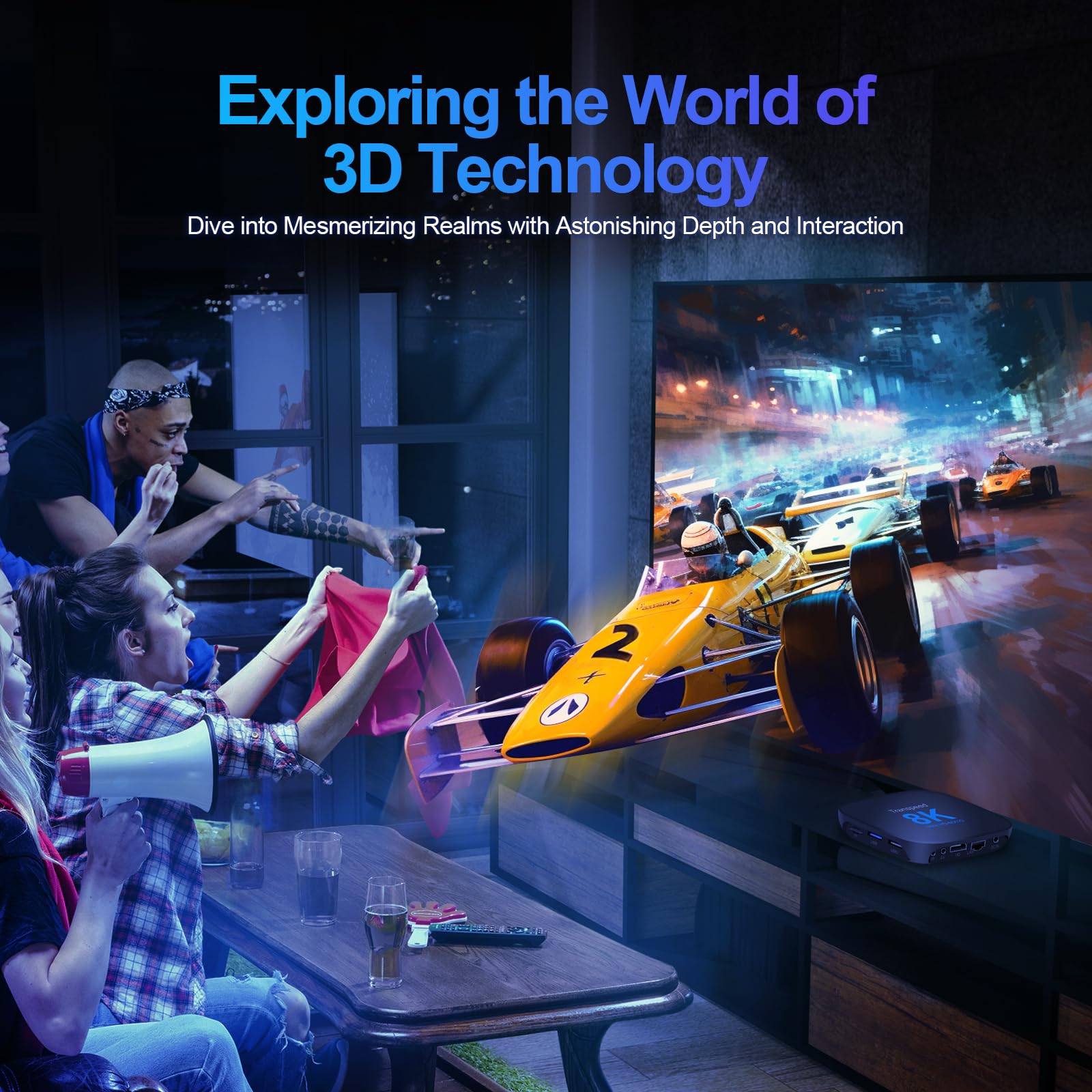 Android TV Box 13.0 4GB 64GB Support 8K 6K 2.4G 5.0G WiFi TV Box 2023 with RK3528 Chipset HDR10 VP9 BT5.0 USB 3.0&2.0 3D 100M Ethernet