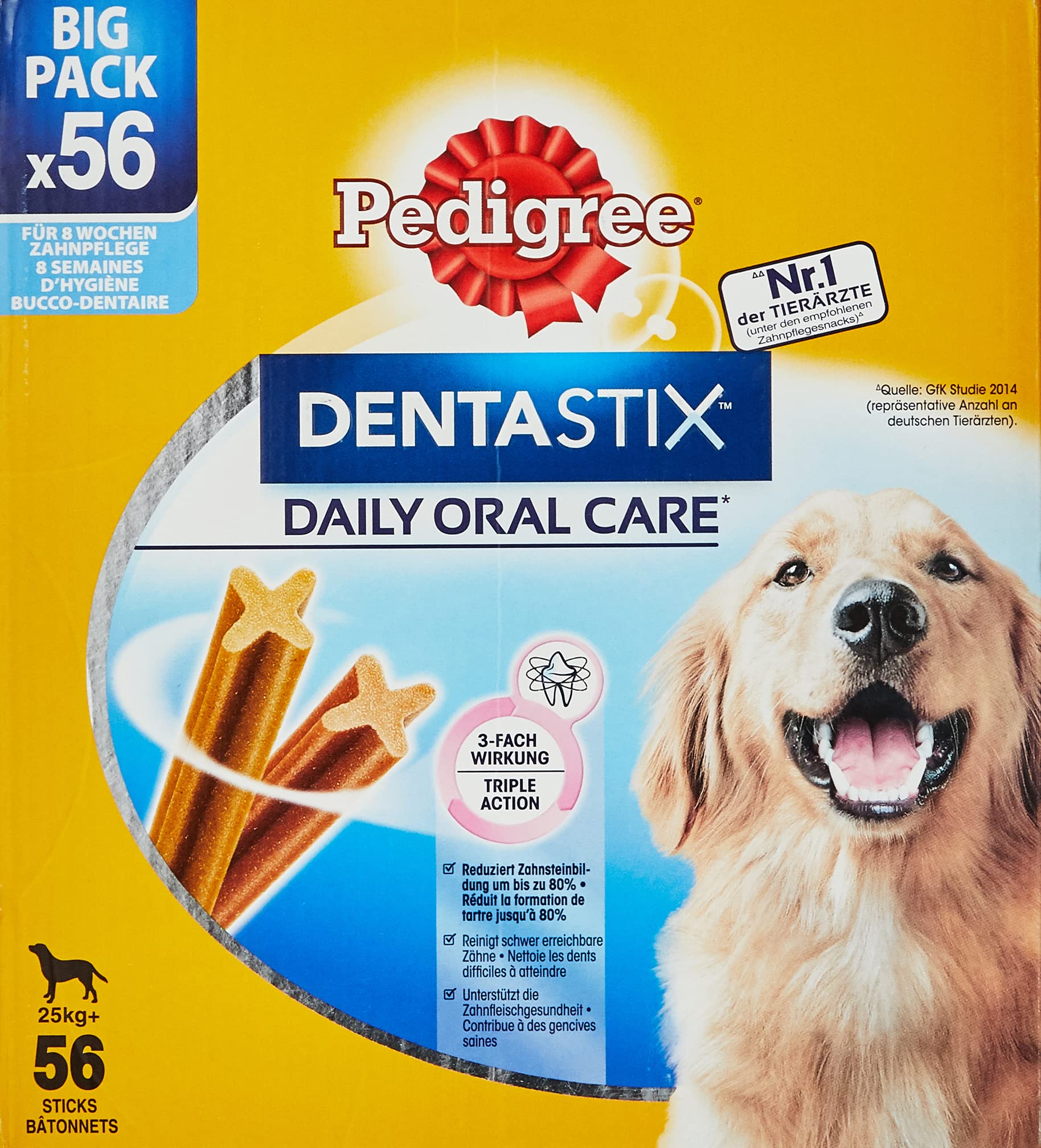 Pedigree Dentastix Dog Treat for Large Dogs, Different Varieties, 56 Count (Pack of 1)