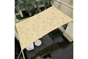 Vexoria Waterproof Sun Shade Sail, 12' x 16' 95% UV Block Sun Shade Canopy Rectangle Outdoor Shade Cover, Awning Shelter for Outdoor Patio Garden Backyard, Customizable（Sand）