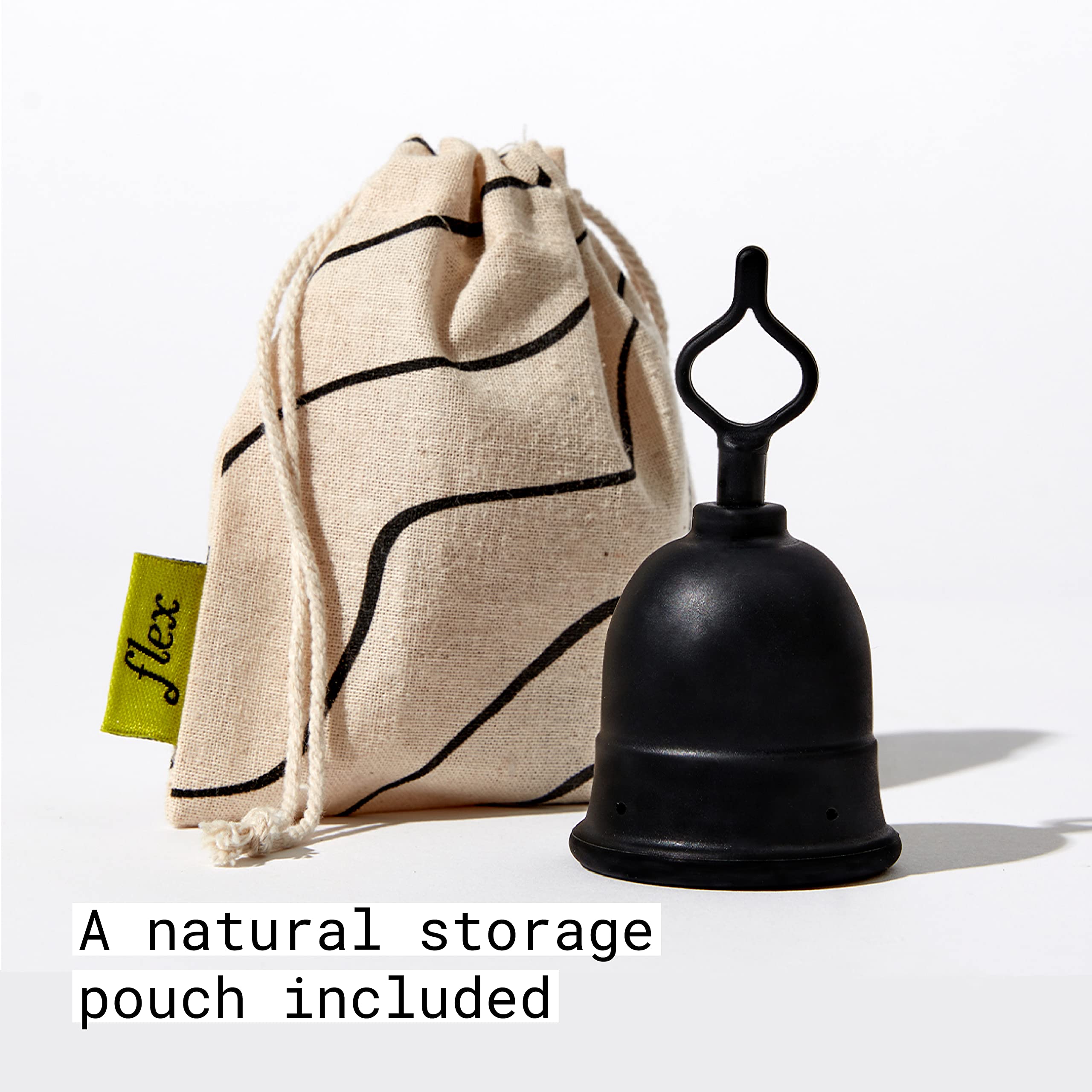 Flex Cup Starter Kit (Slim Fit - Size 01) | Reusable Menstrual Cup + 2 Free Menstrual Discs | Pull-Tab for Easy Removal | HSA or FSA Eligible | Capacity of 2 Super Tampons - Packaging May Vary