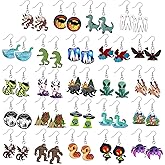 Nosiny 24 Pairs Earrings Bulk Decorations Drop Earrings Christmas Gift Funny Charm Jewelry for Women