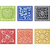 GT BANDANA 22"x22" Cotton Bandana Multi-Purpose Headbands (6-Pack)