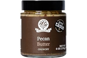 Nutural World - Crunchy Pecan Nut Butter 6 Oz (170g) Great Taste Award winner - Pure 100% single ingredient