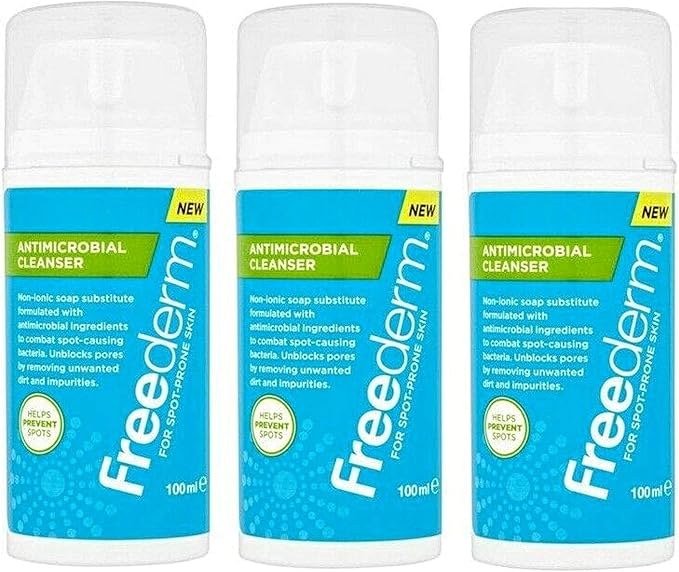 Freederm Antimicrobial Cleanser, 100ml (Pack of 3) For Spot Prone Skin