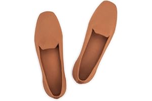 Frank Mully Women's Loafer Flats Square Toe Flat Shoes Comfortable Office Work Shoes, Cute Penny Loafer Slip On Walking Driving Shoes