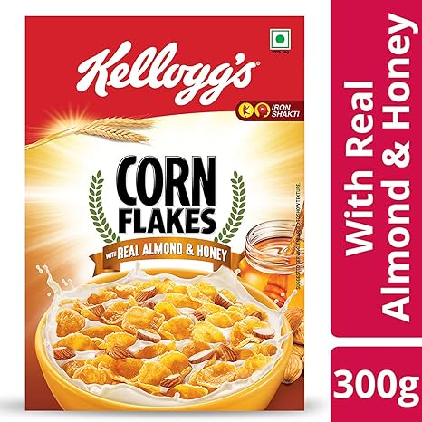 Kelloggs Corn Flakes Real Almond and Honey, 300g