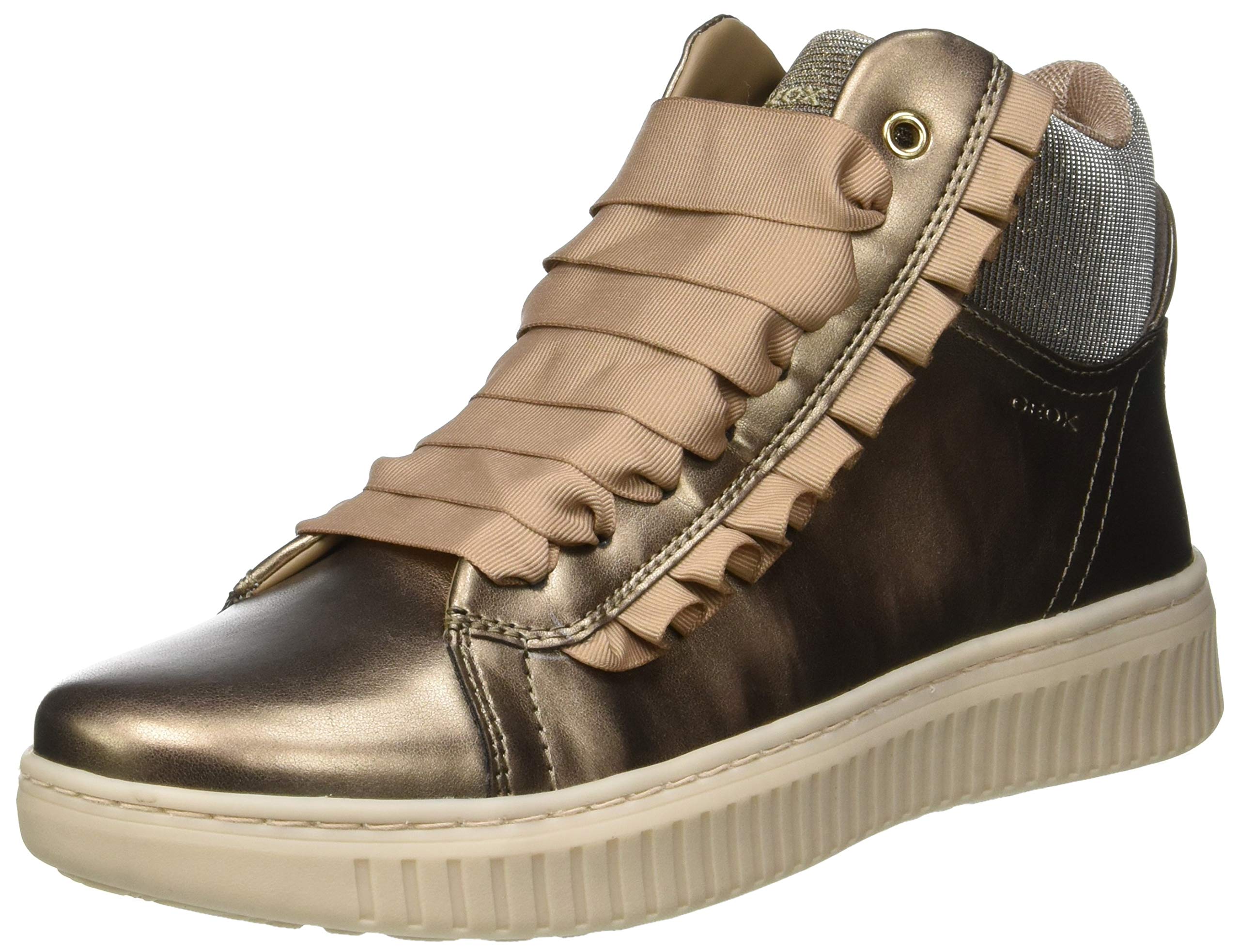 Geox Girl J DISCOMIX Hi-Top Trainers, (Lead C9003), 32