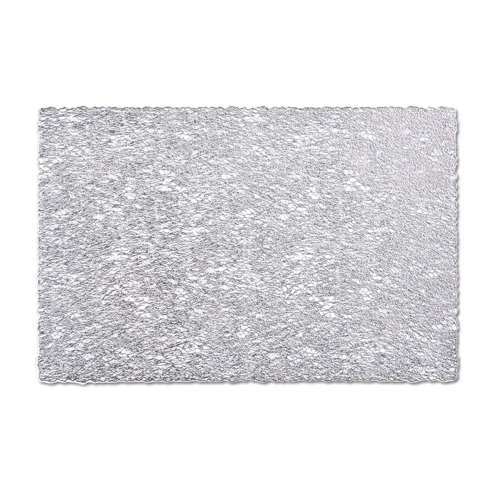Zeller Weave 26998 Place Mat 45 x 30 cm Plastic Silver