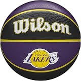 Wilson NBA Team Tribute Basketball LA Lakers Outdoor Size 7 Purple Gold Rubber